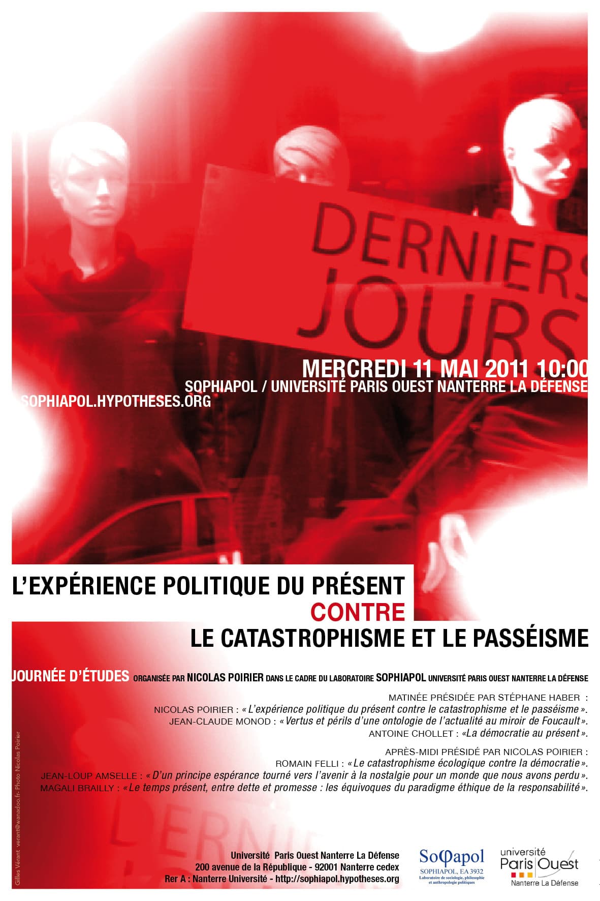 Journée d’études « L’expérience politique du présent contre le catastrophisme et le passéisme »
